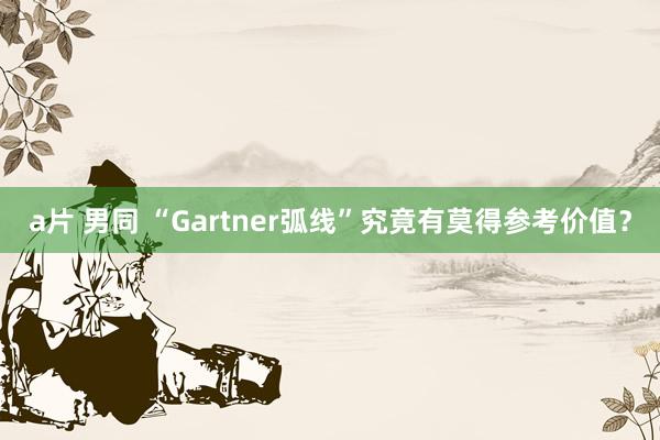 a片 男同 “Gartner弧线”究竟有莫得参考价值？