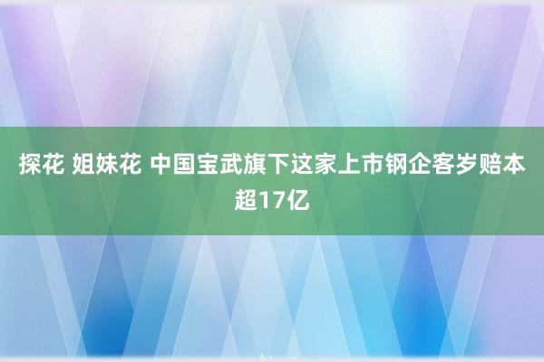 探花 姐妹花 中国宝武旗下这家上市钢企客岁赔本超17亿
