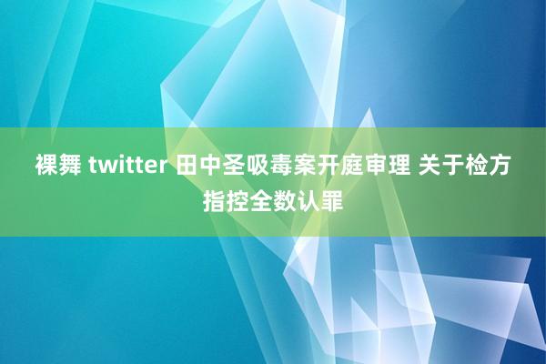裸舞 twitter 田中圣吸毒案开庭审理 关于检方指控全数认罪