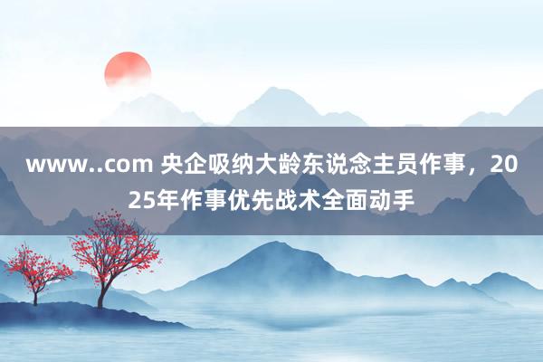 www..com 央企吸纳大龄东说念主员作事，2025年作事优先战术全面动手
