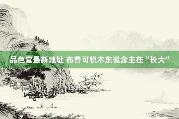 品色堂最新地址 布鲁可积木东说念主在“长大”