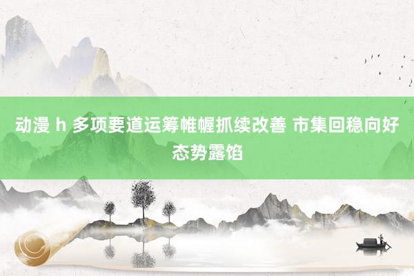 动漫 h 多项要道运筹帷幄抓续改善 市集回稳向好态势露馅