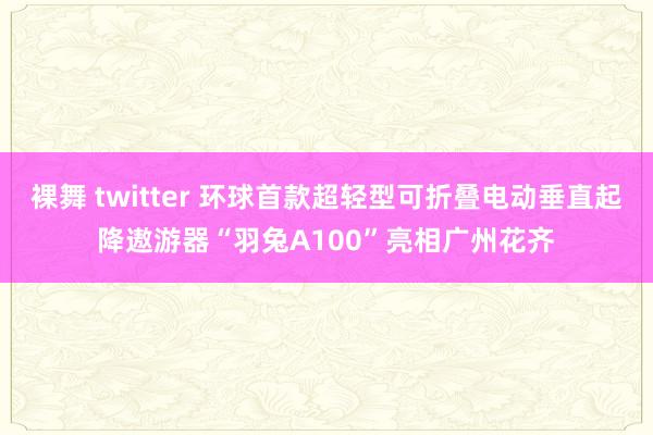裸舞 twitter 环球首款超轻型可折叠电动垂直起降遨游器“羽兔A100”亮相广州花齐