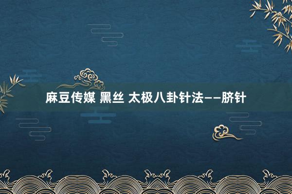 麻豆传媒 黑丝 太极八卦针法——脐针