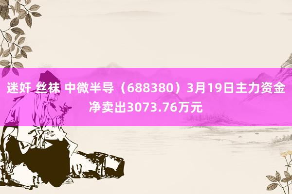 迷奸 丝袜 中微半导（688380）3月19日主力资金净卖出3073.76万元