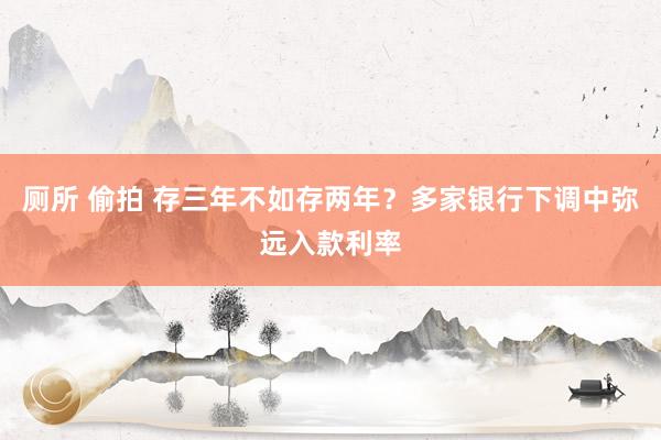 厕所 偷拍 存三年不如存两年？多家银行下调中弥远入款利率