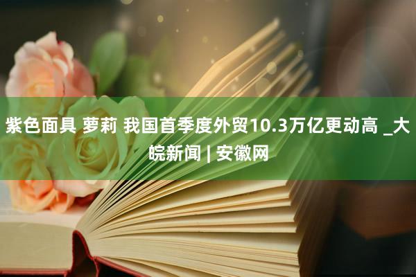 紫色面具 萝莉 我国首季度外贸10.3万亿更动高 _大皖新闻 | 安徽网
