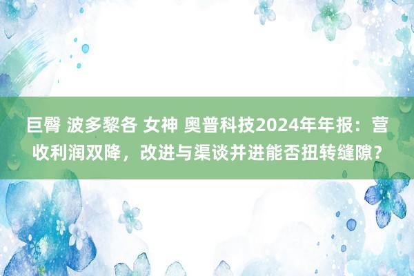 巨臀 波多黎各 女神 奥普科技2024年年报：营收利润双降，改进与渠谈并进能否扭转缝隙？